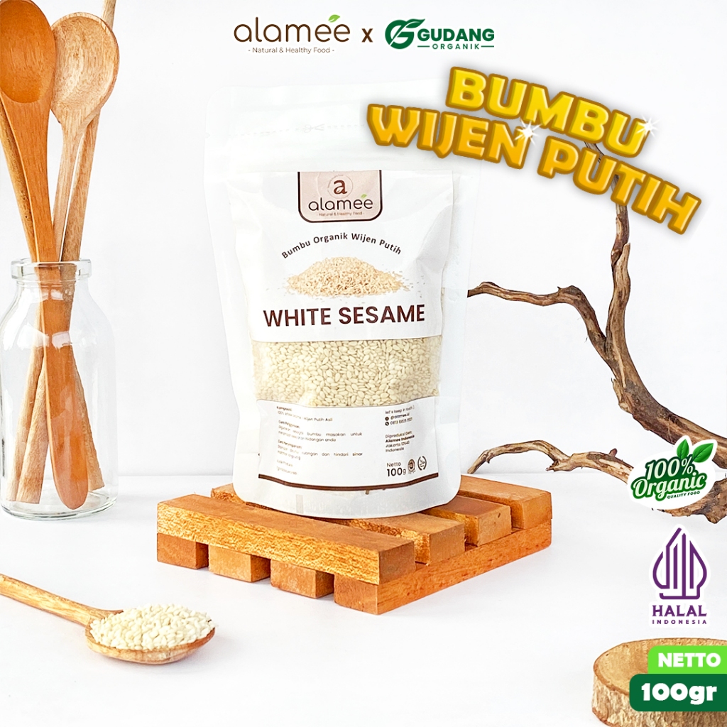 

alamee bumbu organik wijen putih 100 gram rasa gurih biji berkualitas organik alami kaya nutrisi