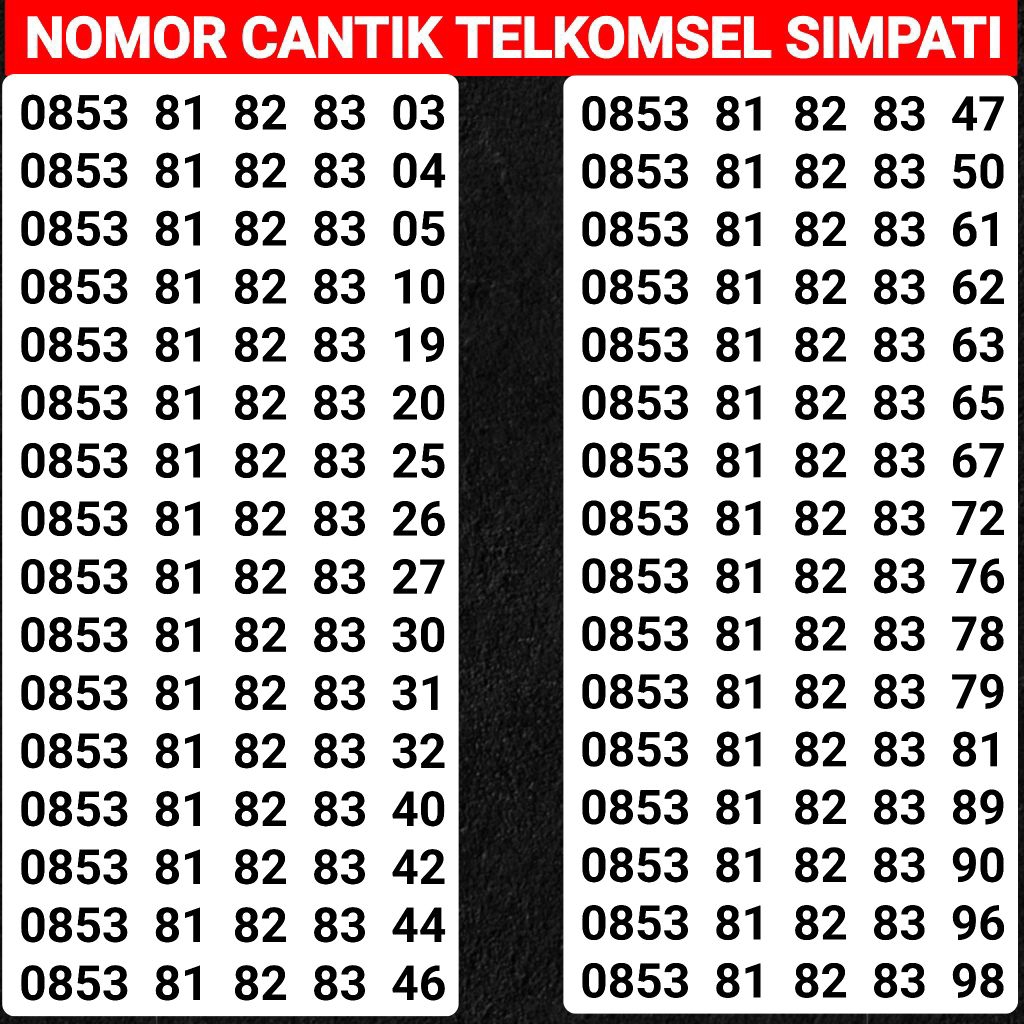 Nomor Cantik Simpati Nomor Cantik Telkomsel seri Naik