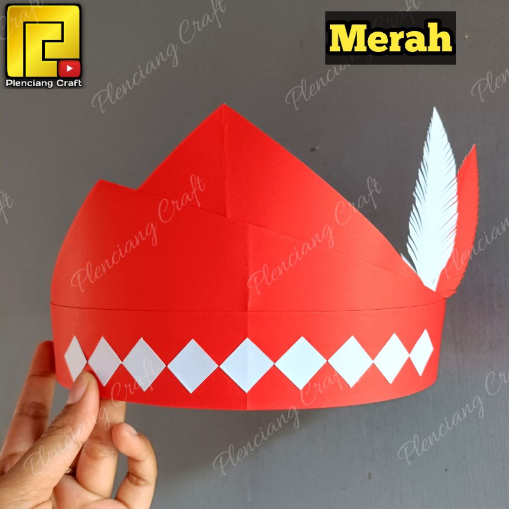 [Tp.E] topi Mpls Topi Runcing Adat Aceh mahkota tari karnaval Handmade bahan kertas karton