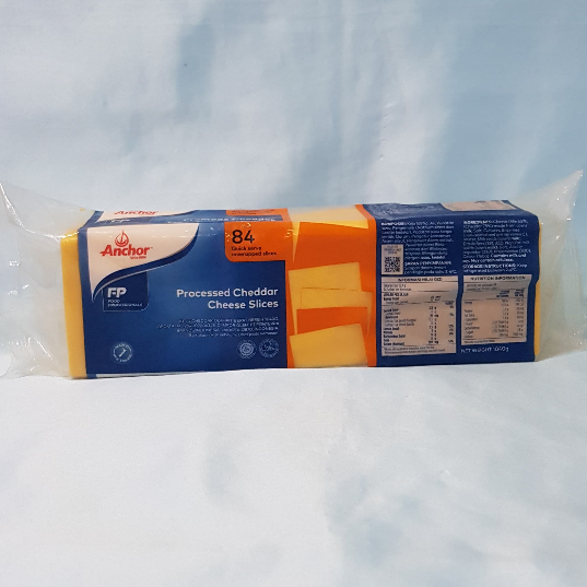 

Anchor Processed cheddar Cheese Orange 84 slices