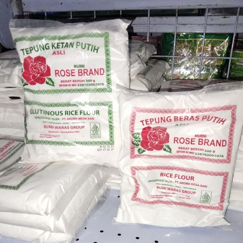 

Tepung beras & Tepung ketan / Tepung pulut Rosebrand 500g