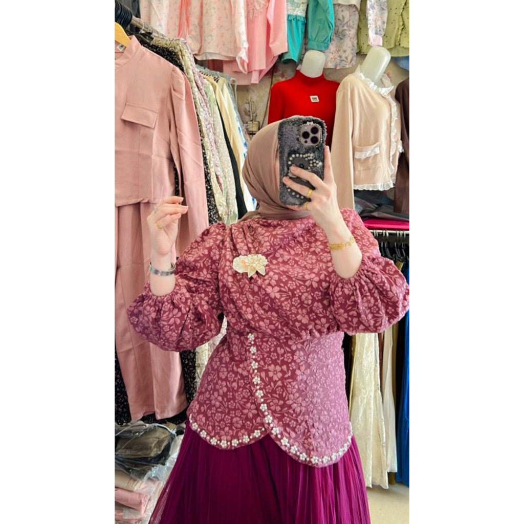 Set Rok tutu catton bordir