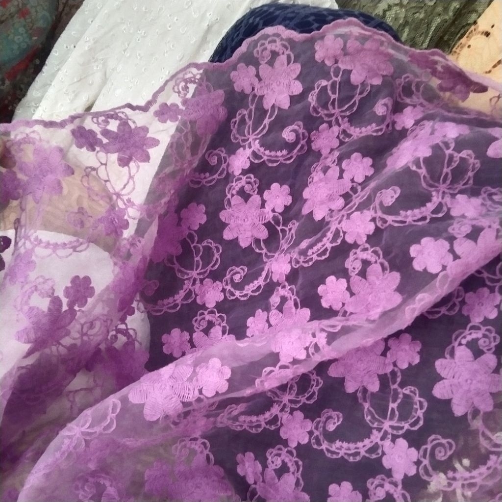 Kain organza bordir | Harga/0,5m | bahan organza bordir| bahan organza bordir | kain organza bordir.