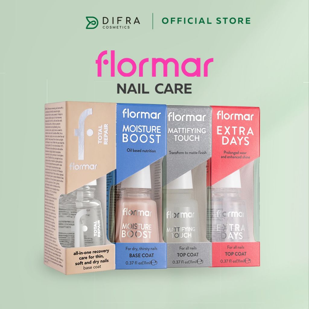 TERBAIK Perawatan Kuku Nail Care Flormar Basecoat Topcoat Vitamin Serum Isi 11ml