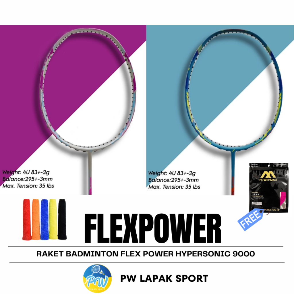 Flex Power Hypersonic 9000 FLEX POWER HYPERSONIC 9000 – HEAD HEAVY POWER RAKET UNTUK SMASH KENCANG R