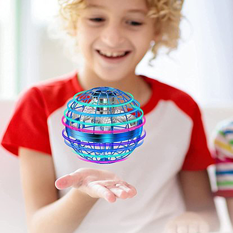 Mainan Flying Spinner Bola Terbang Drone Tangan Dikendalikan Helikopter Berputar Mini UFO dengan Lam