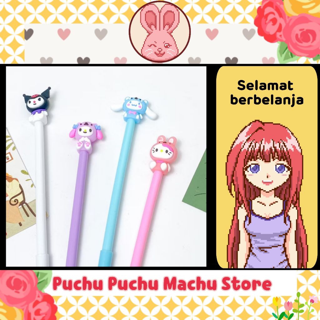 

Pulpen Karakter SANRIO Dengan Figure Karakter Pulpen Warna Hitam [Barang Baru] Alat Tulis Pen Karakter Sanrio Imut