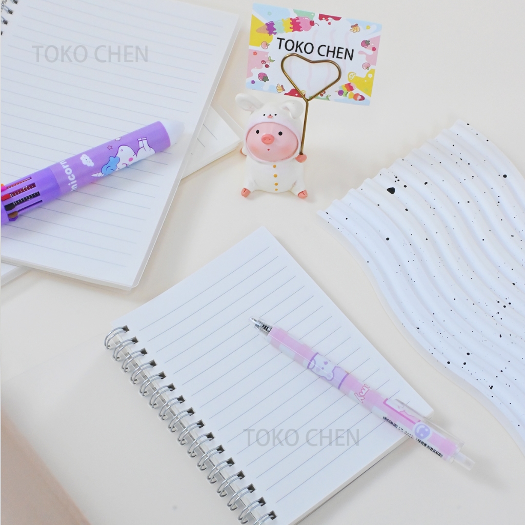 

B5 A6 A5 Buku Catatan Notebook Spiral Clear Garis Kotak Sketch Journal 70 lembar cover transparan