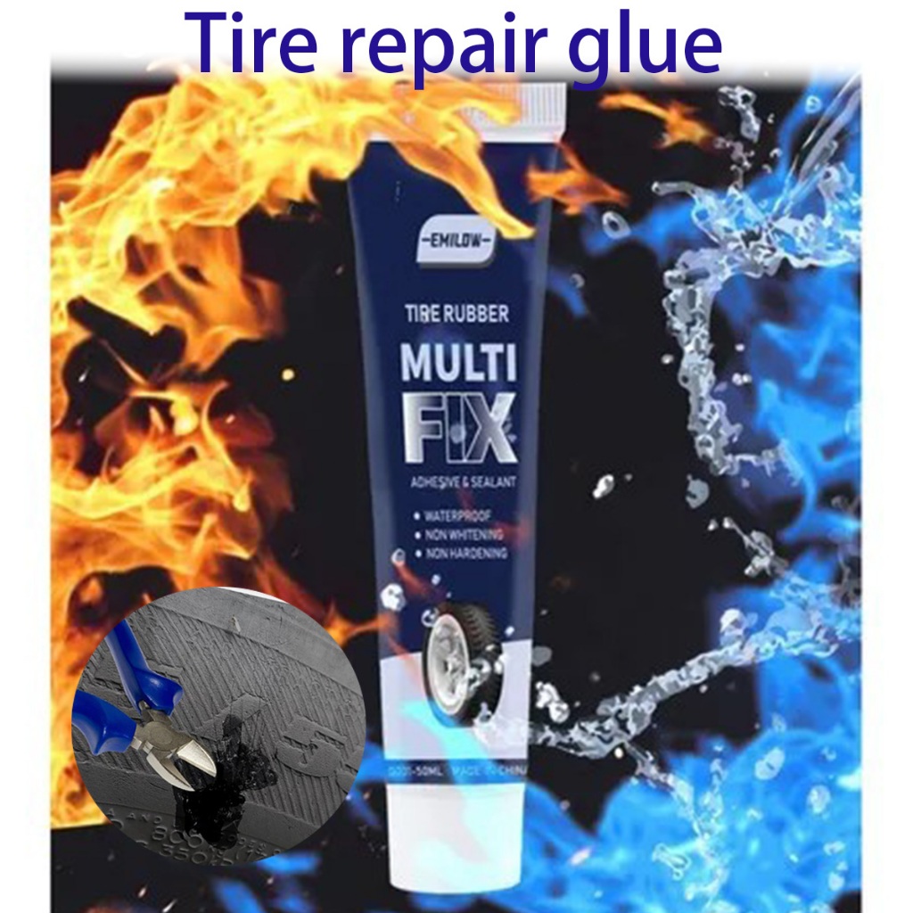 Lem ban sobek mobil 50/120ML Dengan Perekat Ban Perekat Yang Kuat Motor Tire Glue Repair Universal