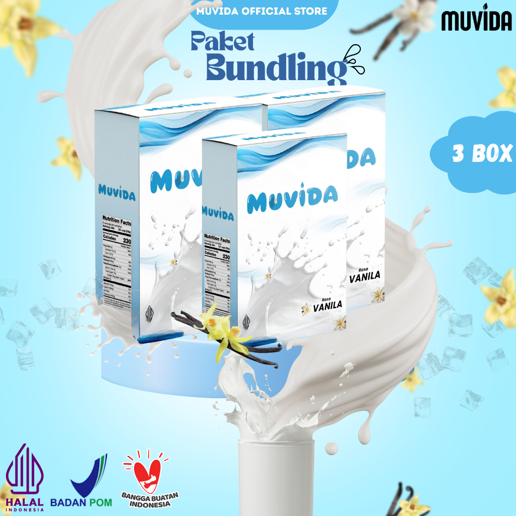 

Muvida Susu Harian Rasa Vanilla Bundling 3