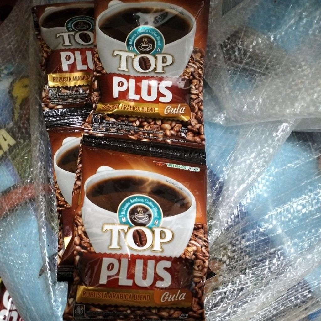 

Top plus gula / Kopi top plus / top robusta arabica renteng isi 10 saset