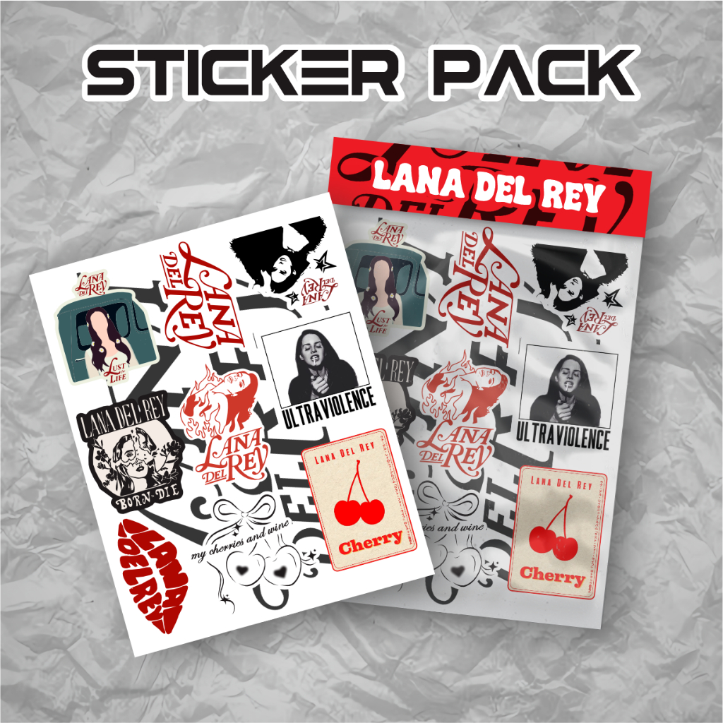 

Sticker Pack Lana Del Rey Stiker Musik Aesthetic Vinyl Waterproof Laptop HP Motor Anti Air Keren