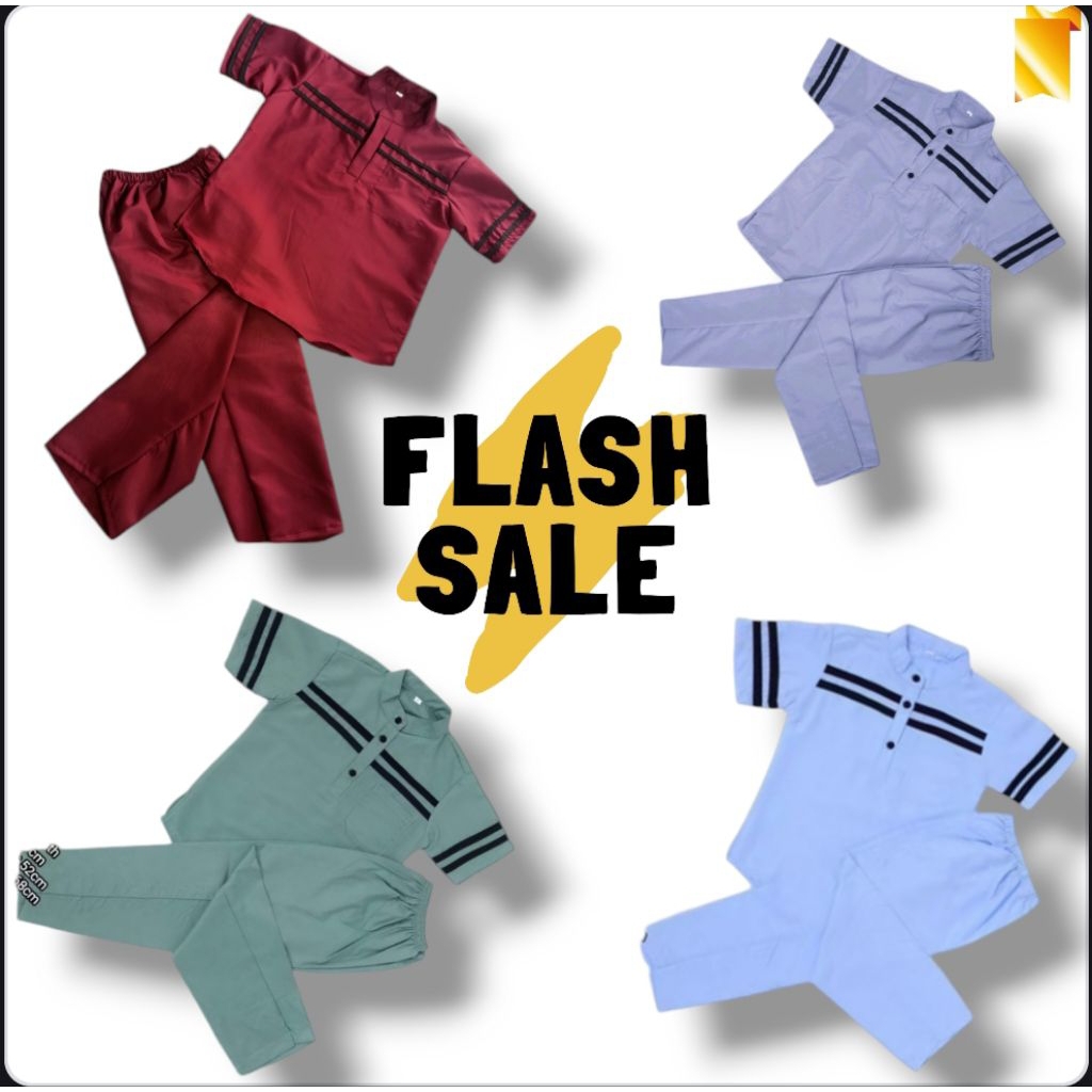 Baju koko setelan anak-anak laki-laki list dua modern kekinian terlaris