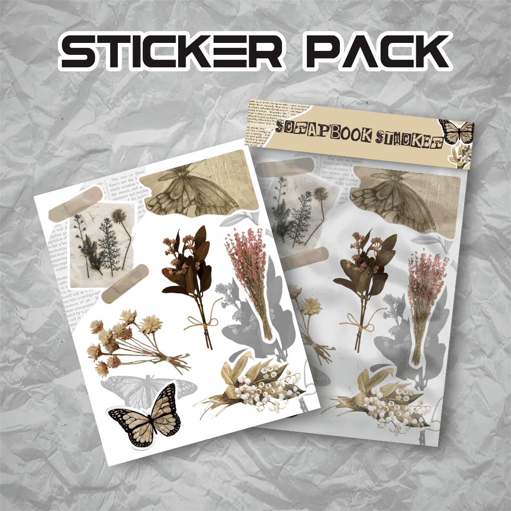 

STIKER VINTAGE SCRAPBOOK | AESTHETIC STICKER | SUDAH CUTTING | GLOSSY | JOURNALING | SCRAPBOOK | LUCU | MENARIK