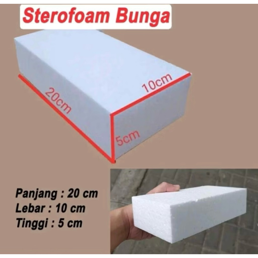 

STEROFOAM BUNGA GABUS 20x10x5cm
