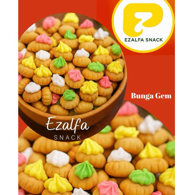 

Bunga Gem. Snack Roti Kembang Gula Manis Renyah