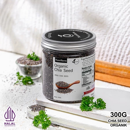 

Chia Seeds Organic Biji Bijian Rendah Kalori Halal ukuran 300gr