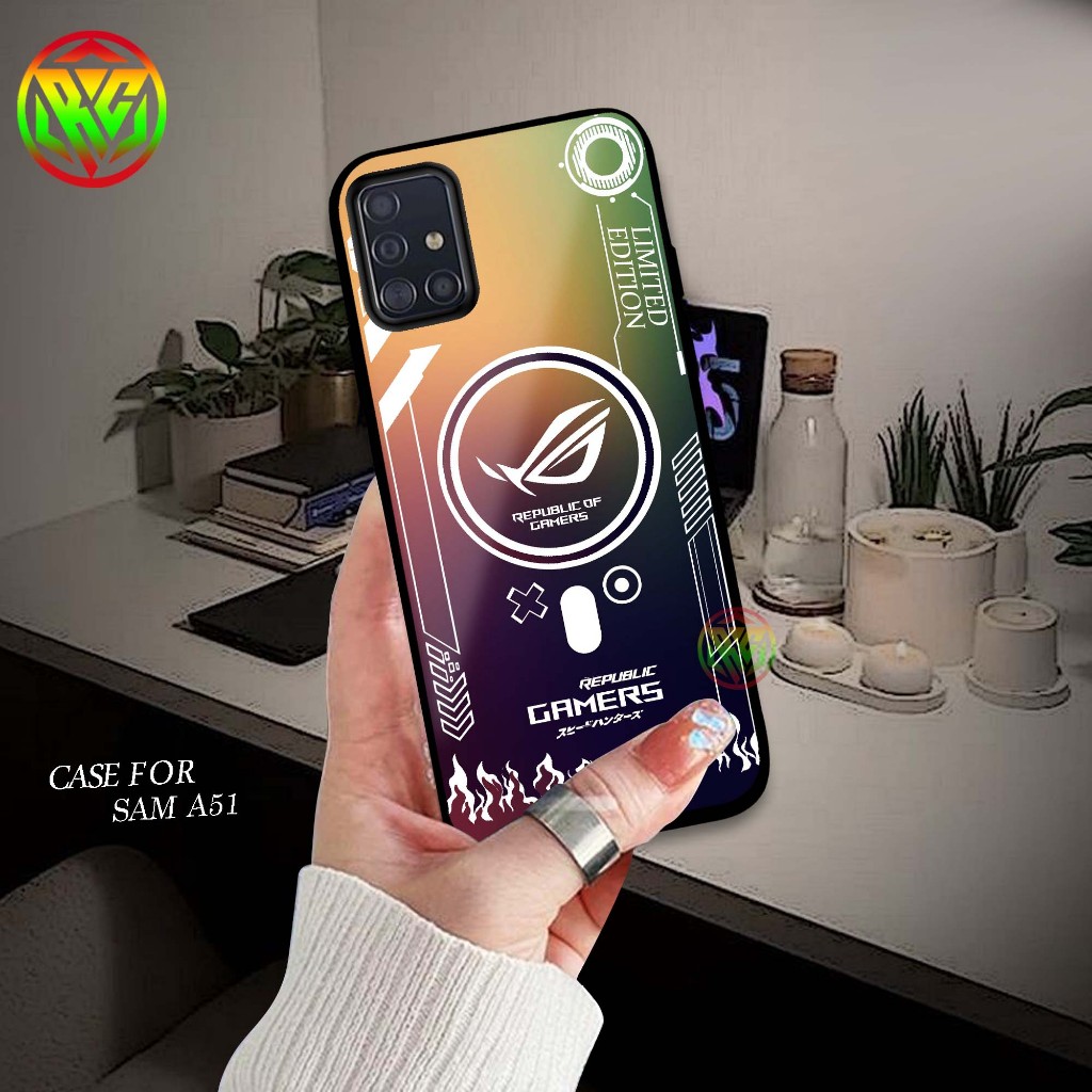 Real Case Samsung A51 Motif Terbaru Case kilau - New Case Glossy casing Hp Samsung A51 [Motif ROG ] 
