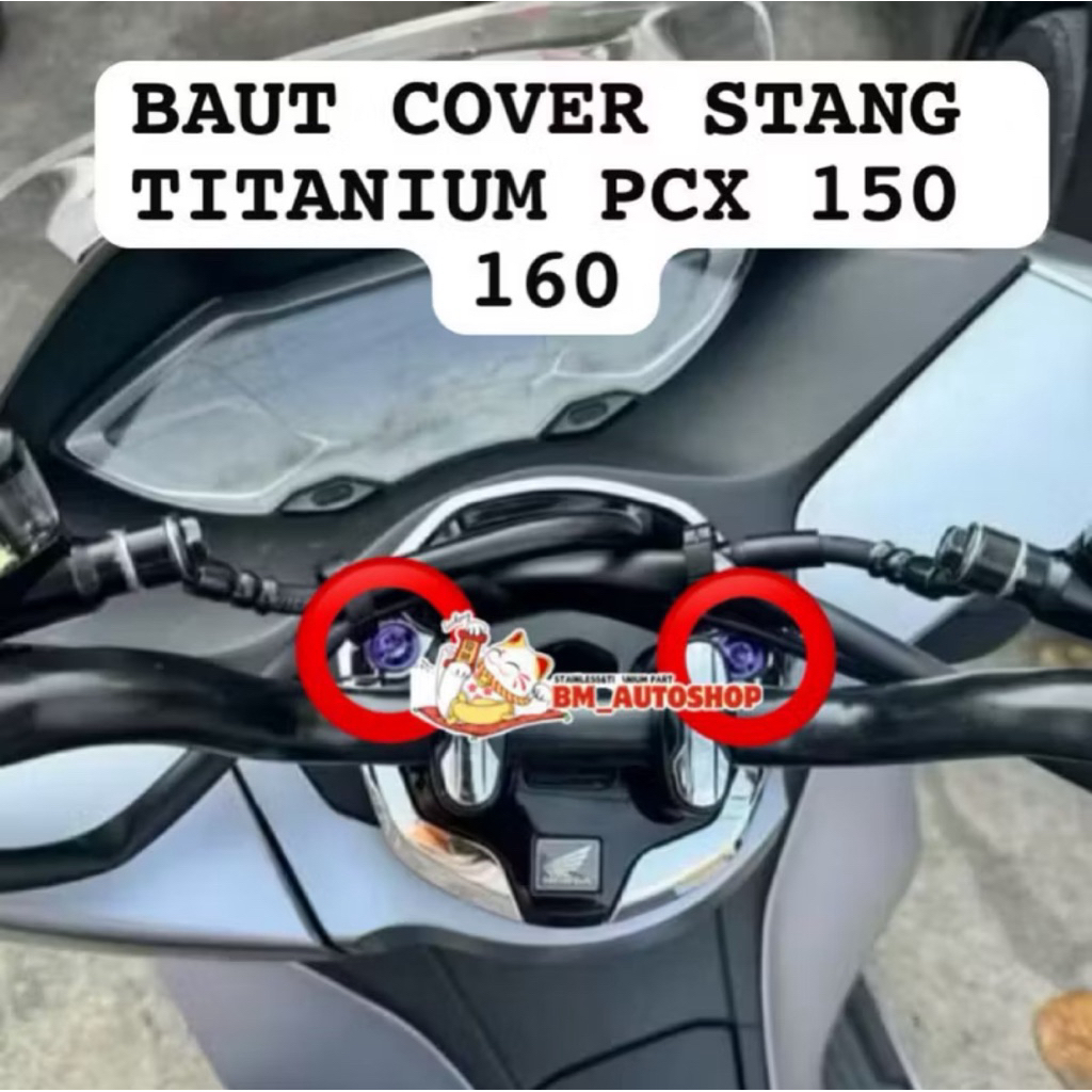 (TITANIUM)BAUT COVER STANG PCX TITANIUM