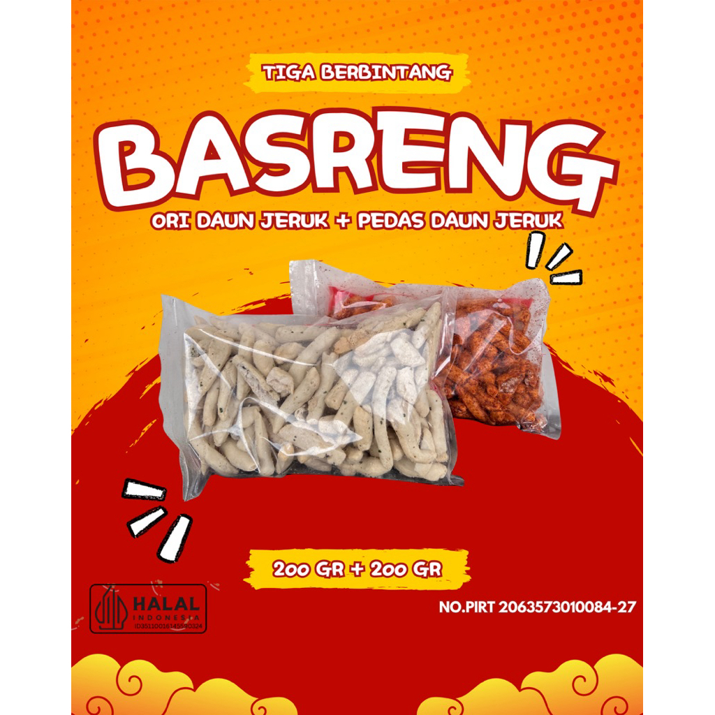 

Basreng Pedas Daun Jeruk Original Daun Jeruk Tiga Berbintang / Tiga Bintang