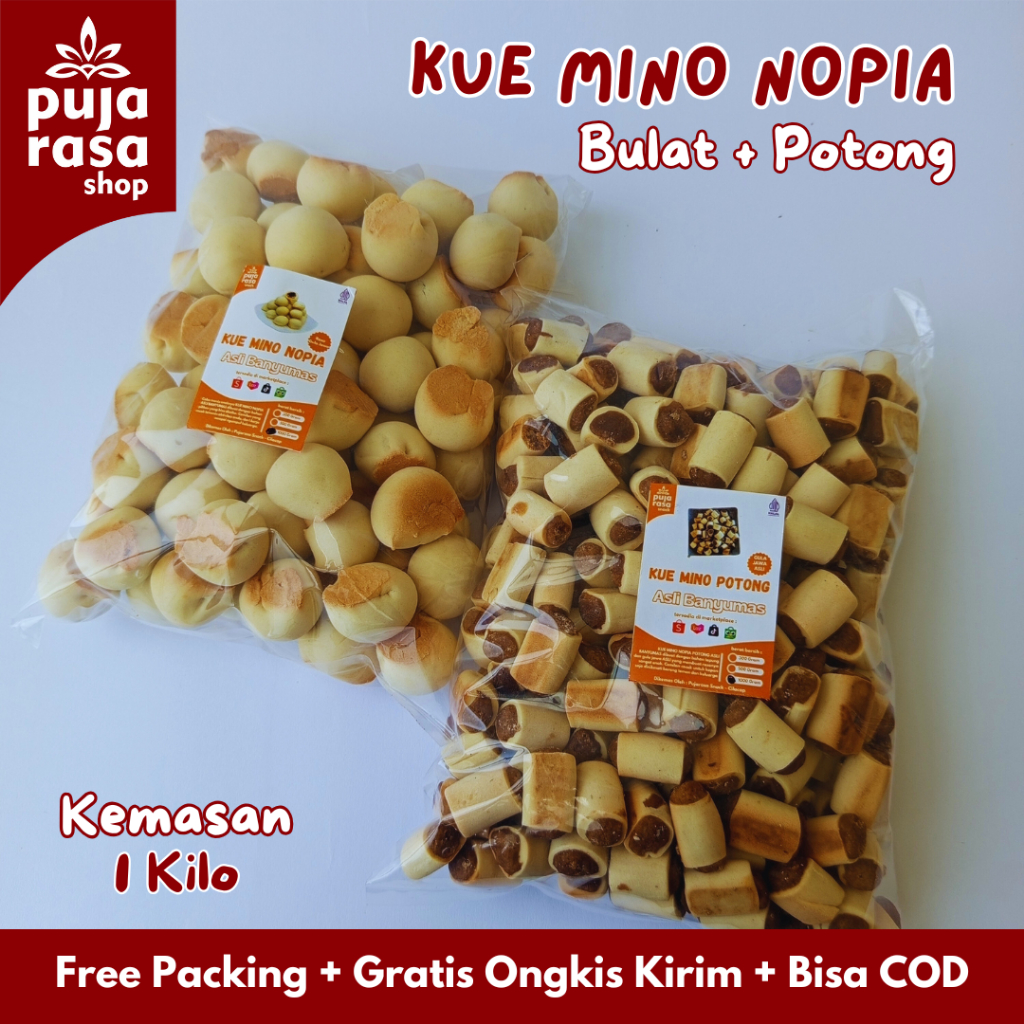 

KUE MINI NOPIA MINO BULAT POTONG RASA GULA JAWA KHAS BANYUMAS MANIS 1 KG