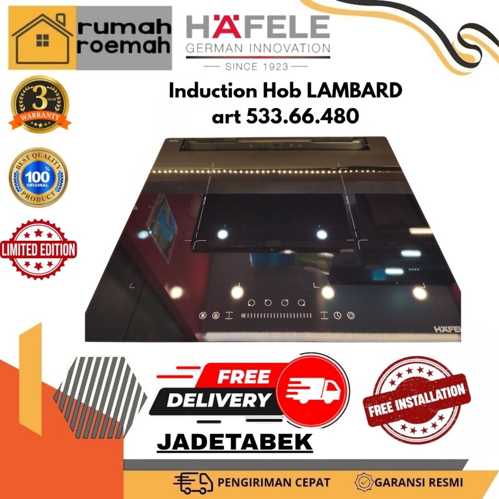 HAFELE LAMBARD 4 Zone Kompor Induksi - 533.66.480