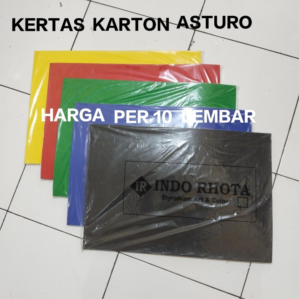 

10 Lembar Kertas Karton asturo Warna - Warni