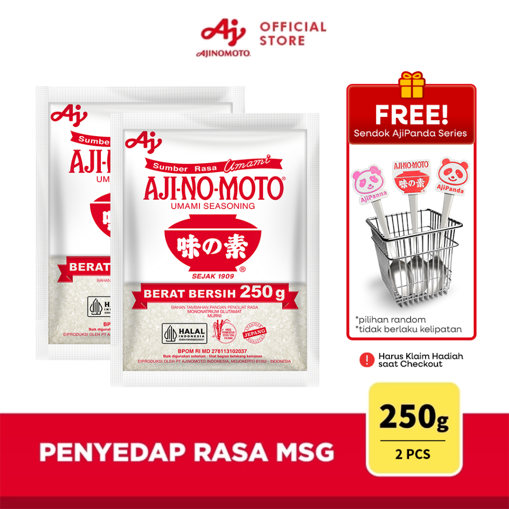 

AJI-NO-MOTO® Penyedap Rasa MSG Ajinomoto 250g (2 pcs)