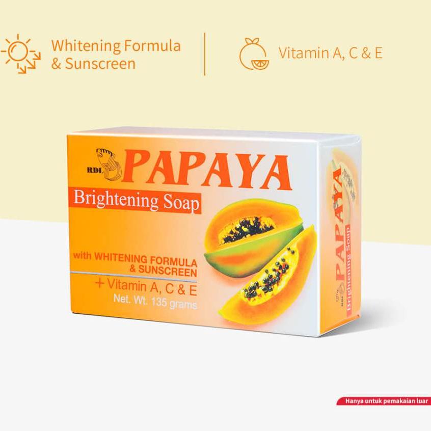 Sabun PAPAYA RDL PT RDL DISTRIBUSI INDONESIA 135gr -Sabun Pepaya Untuk Wajah