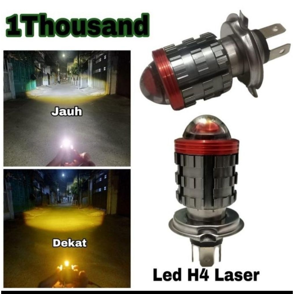 Lampu LED Laser Bohlamp Dop H4 Laser Super Terang