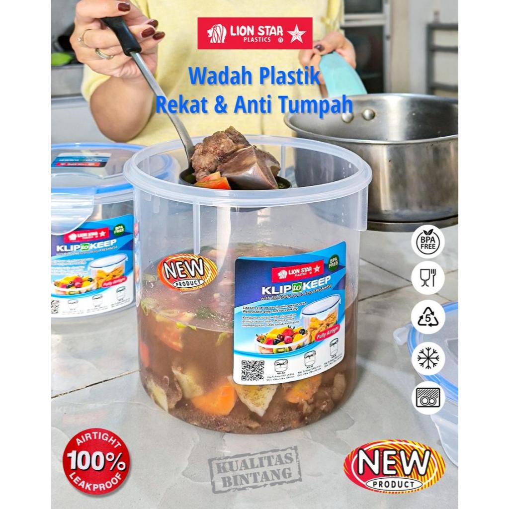 Toples Plastik Kedap Udara Tempat Penyimpanan Makanan Bening Putih Wadah Sealware Tahan Lama Kuat An