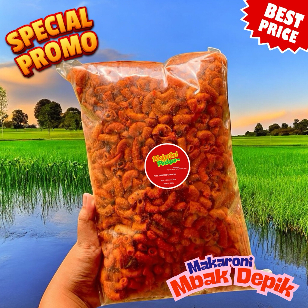 

Camilan Makaroni Ekstra Pedas 1/4kg – Harga Merakyat, Rasa Sultan