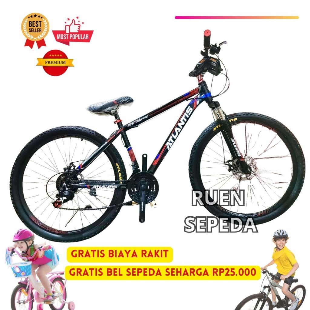 Sepeda Gunung MTB Mountain Bike Atlantis 26 27,5 Inch Rem Cakram Disc Brake