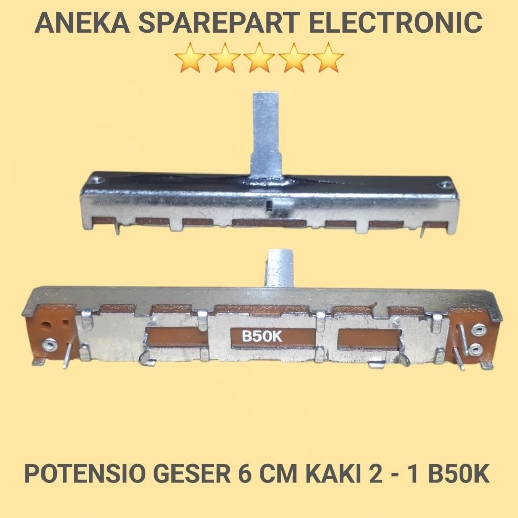 POTENSIO GESER 6 CM KAKI 2 - 1 B50K