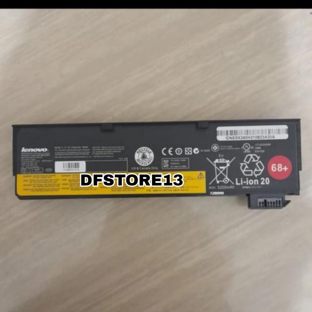 Baterai Battery Laptop Thinkpad X240 X250 X260 X270 Tebal 68+