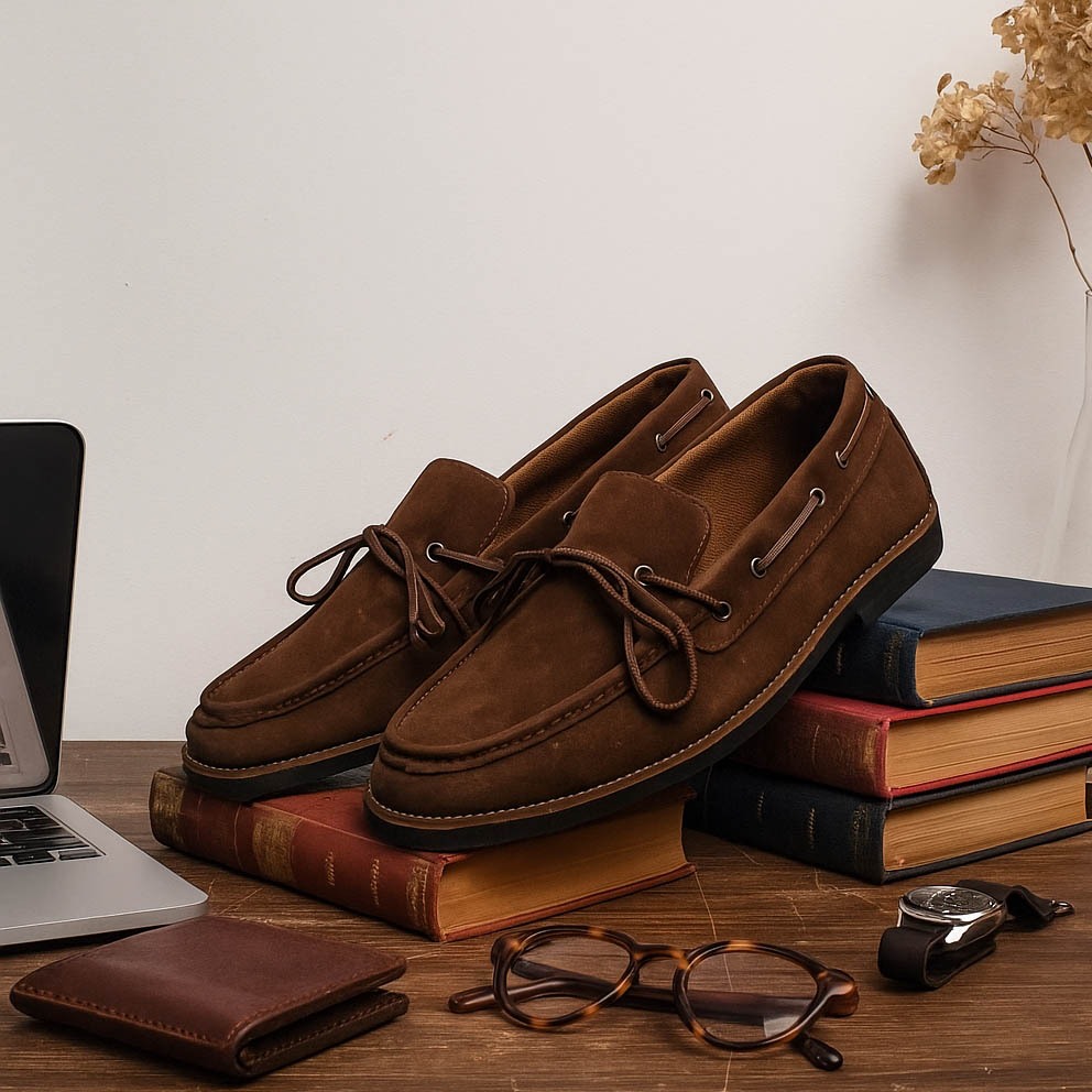 GMX 007 - MARCO BROWN | BIG SIZE | Sepatu Slip On Pria Kulit Asli Size Jumbo Ukuran Besar 44 45 46 4