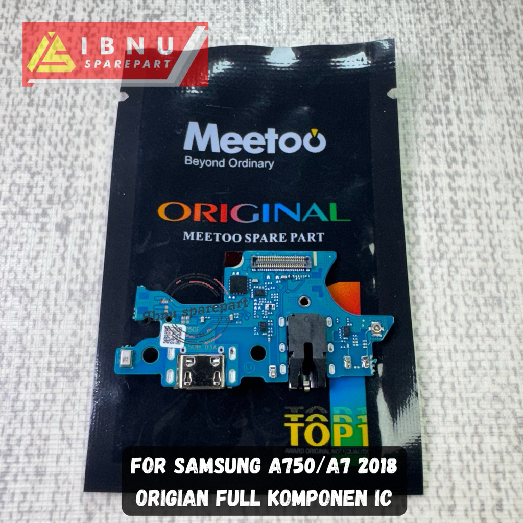FLEXIBLE KONEKTOR CAS CHARGER SAMSUNG A7 2018 - A750 ORIGINAL MEETOO FULL KOMPONEN IC