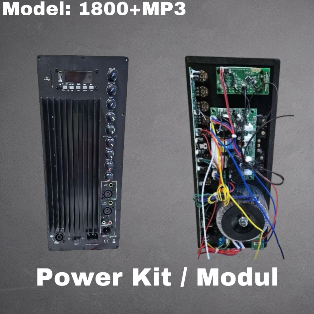 Modul Mesin Speaker Aktif Power Kit 1800+MP3 Ada Echo
