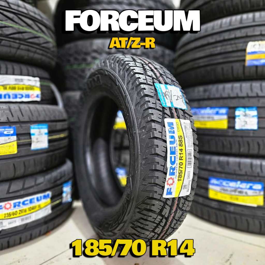 BAN MOBIL AT RING 14 MERK FORCEUM AT/Z-R UKURAN 185 70 R14 UNTUK MOBIL KIJANG AVANZA KUDA DLL