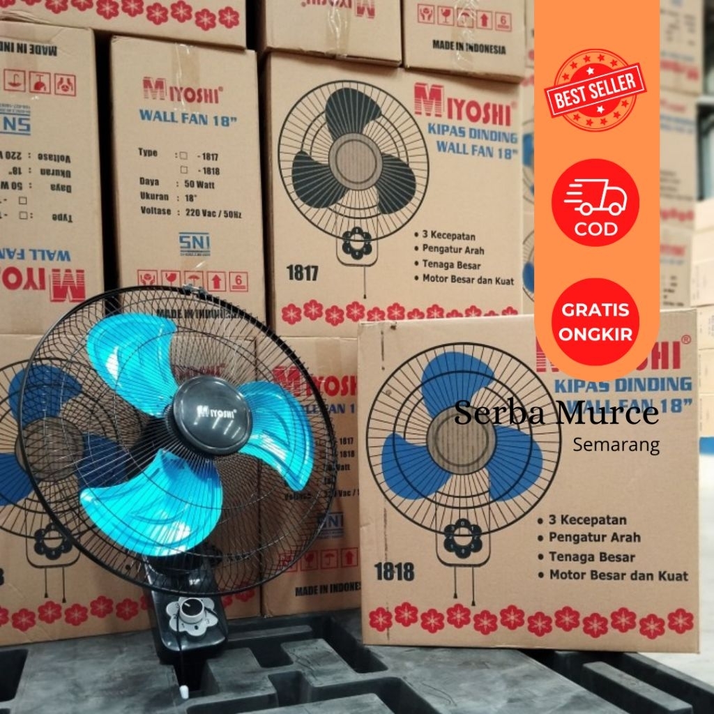 Kipas Angin Dinding Miyoshi Tornado 18 inch/Kipas Angin Murah/Kipas Miyoshi/Miyoshi/Kipas Angin/Kipa