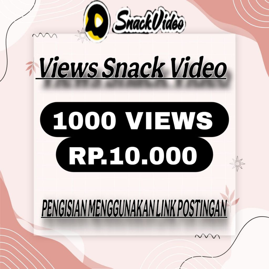 [BIG SELLER] Tambah View - Like - Share Snack Video No Drop