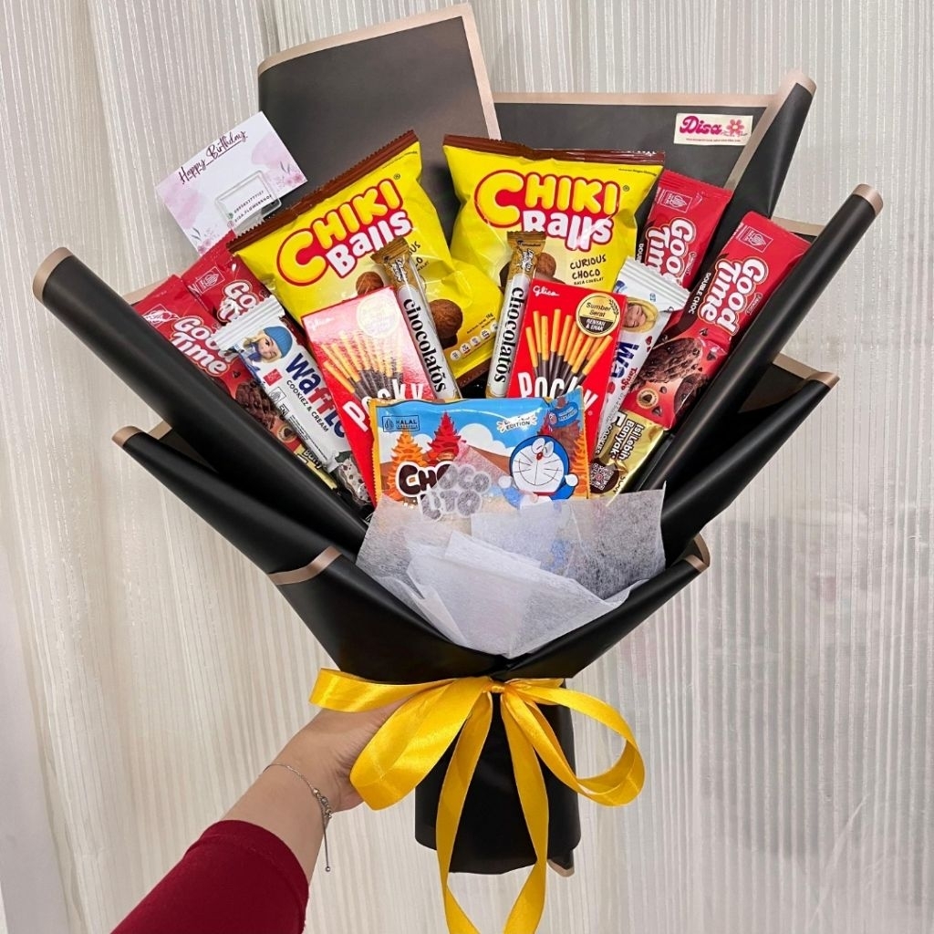 

BOUQUET SNACK BUKET SNACK READY STOCK HADIAH WISUDA / ULANG TAHUN / HARI IBU /ANNIVERSARY / VALENTINE