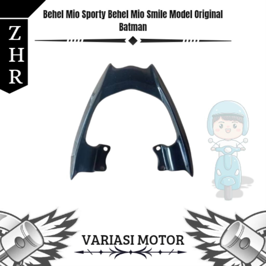 Behel Mio Sporty / Mio Smile Model Original Batman – Aksesoris Behel Belakang Keren