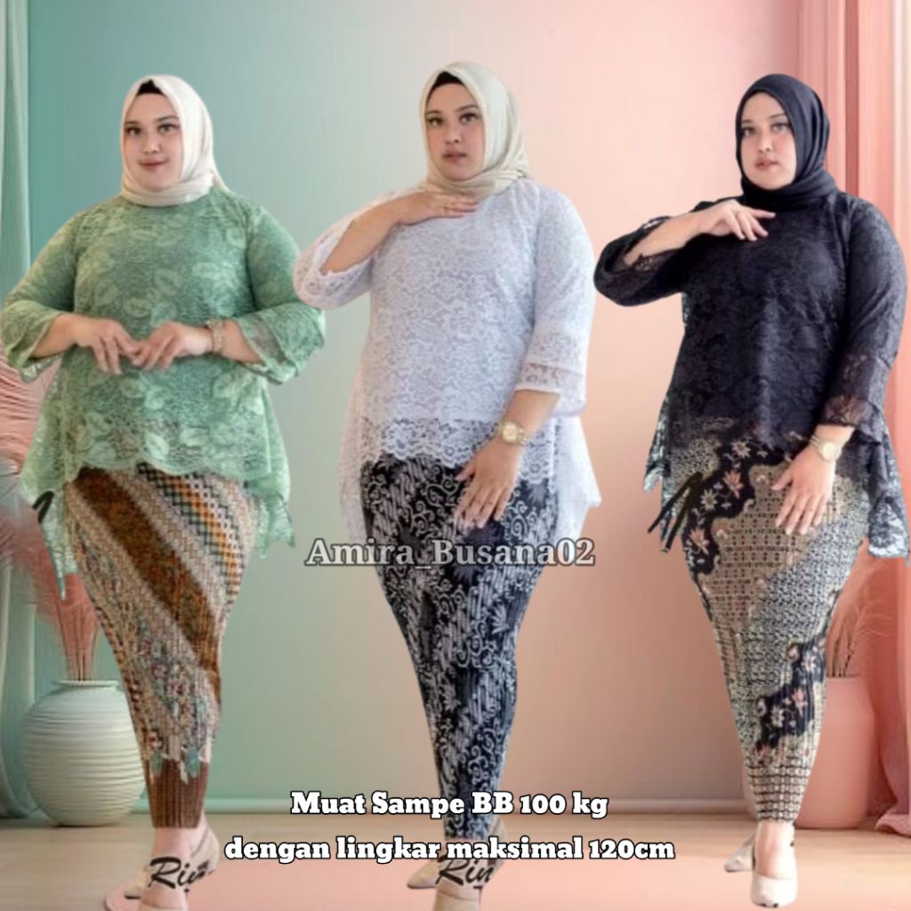 Rok Plisket Batik Jumbo XXXXL 120cm Rok Plisket Modern Big Size
