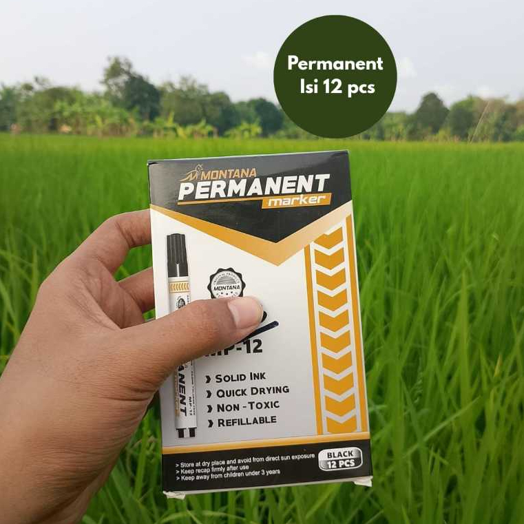 

Spidol Montana Permanent Maker 12pcs Hitam