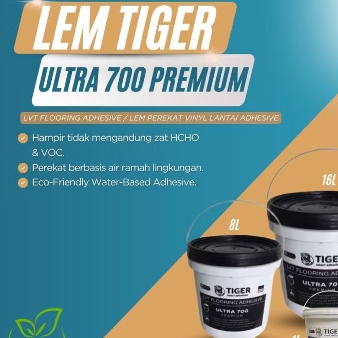 Lem Vinyl Putih Tigeruk. 1L / Lem Perekat Vinyl Lantai Flooring Adhesive