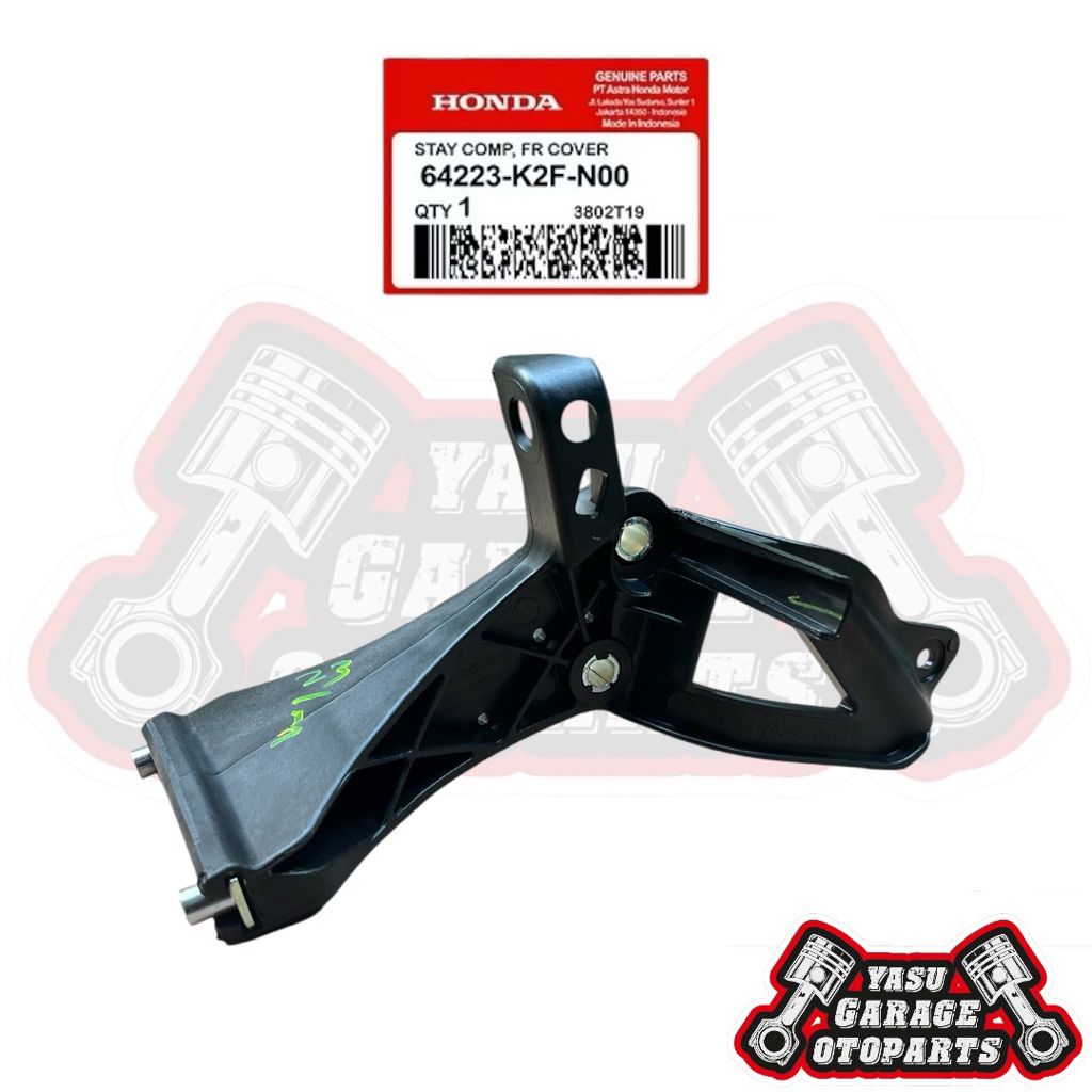 64223-K2F-N00 Dudukan Rangka Tameng Lampu Depan Plat Nomor Scoopy LED 2020 - 2024 ORI 64223K2FN00