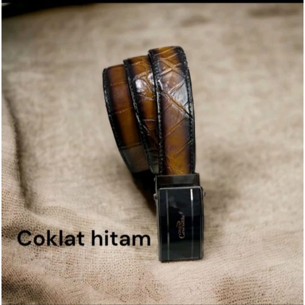 ikat pinggang kulit buaya asli dari merauke