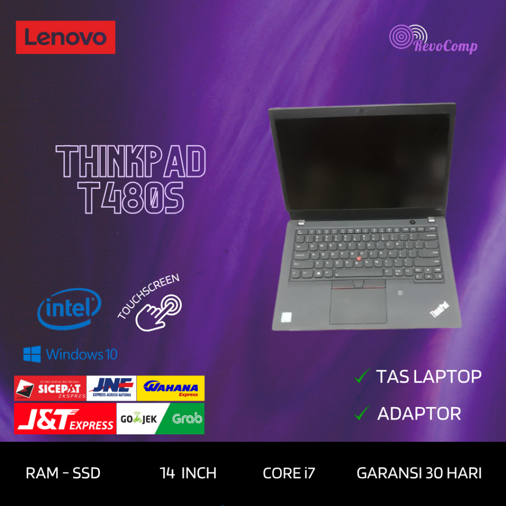 Laptop Lenovo Thinkpad T480s Core i7 8th Gen Ram SSD Touchscreen