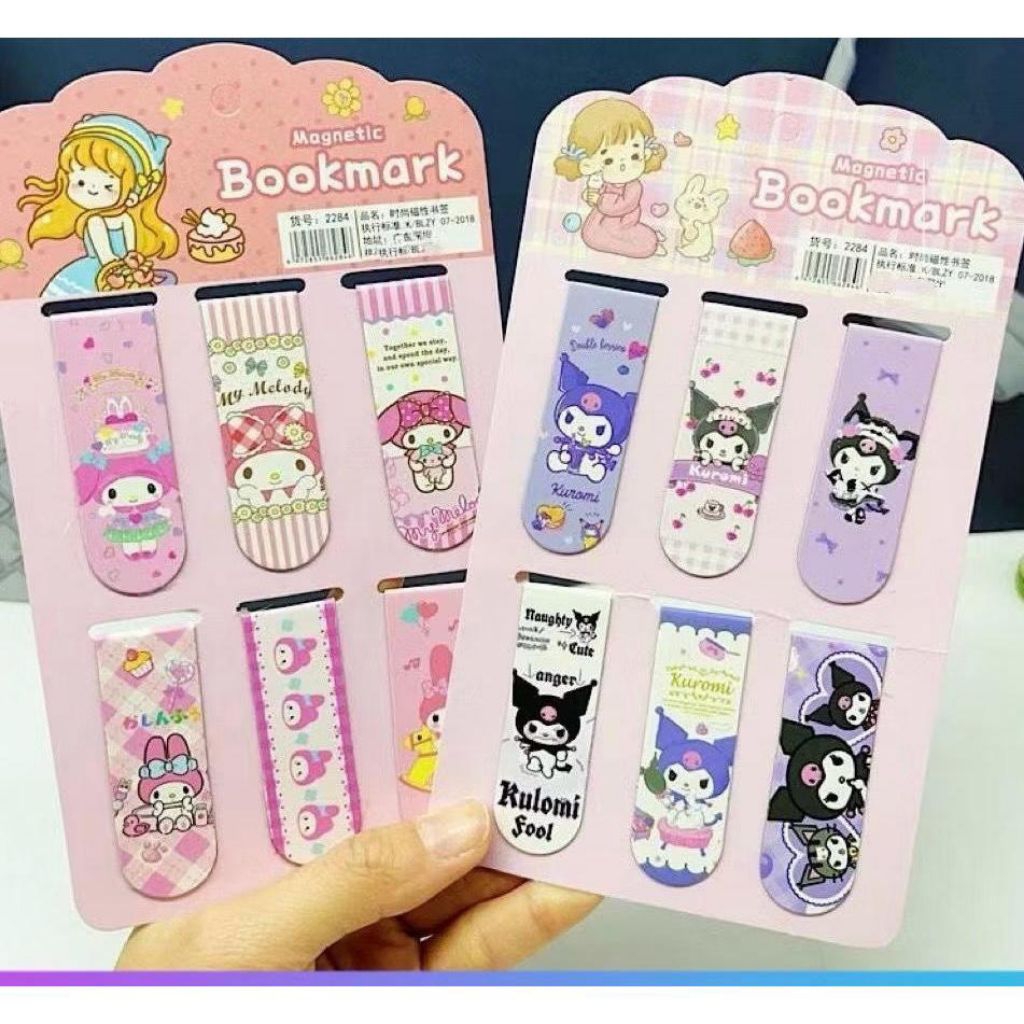 

(ISI 6 PCS) PEMBATAS BUKU MAGNET KARAKTER ANAK/BOOKMARK MAGNETIC